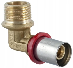 TDM Kolano zaprasowywane GZ mosiężne PEX 1/2" x 20