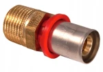 TDM Złączka prosta zaprasowywana GZ mosiężna PEX 1/2" x 16